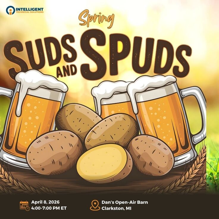 Spring Suds and Spuds event graphic