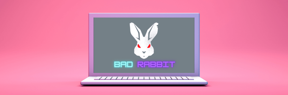 Bad Rabbit Ransomware on a laptop