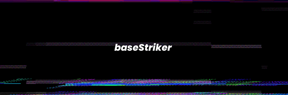 Basestriker on a glitch background