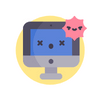 Computer crashes icon