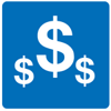 Cost icon Bluebg