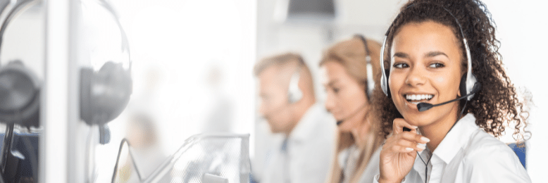 Customer Support Team using VoIP Phone System