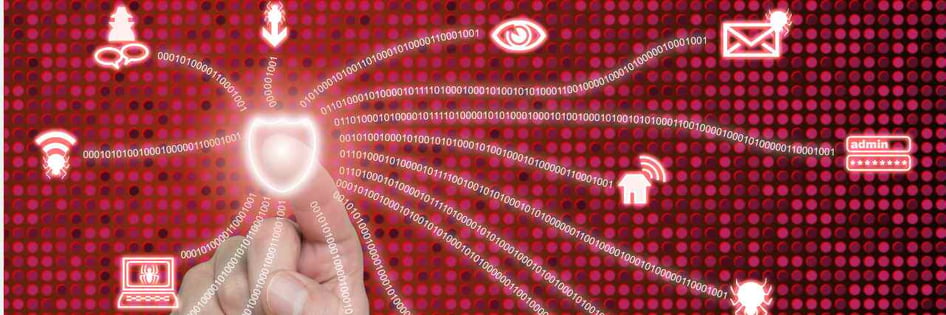 Finger pointing to cybersecurity factors