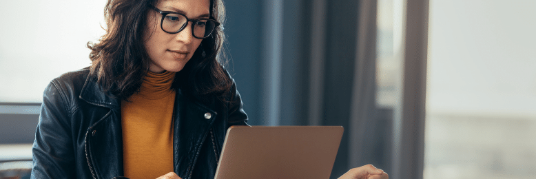 Female using Microsoft 365 Productivity tools