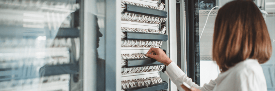 Managed IT Technician working on a Server