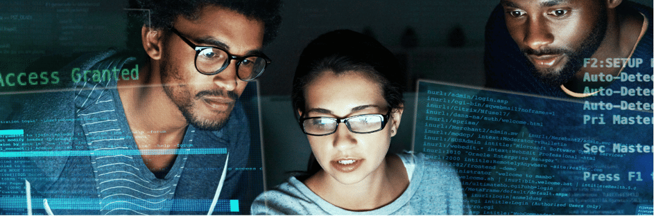IT Department members working on a tech issue