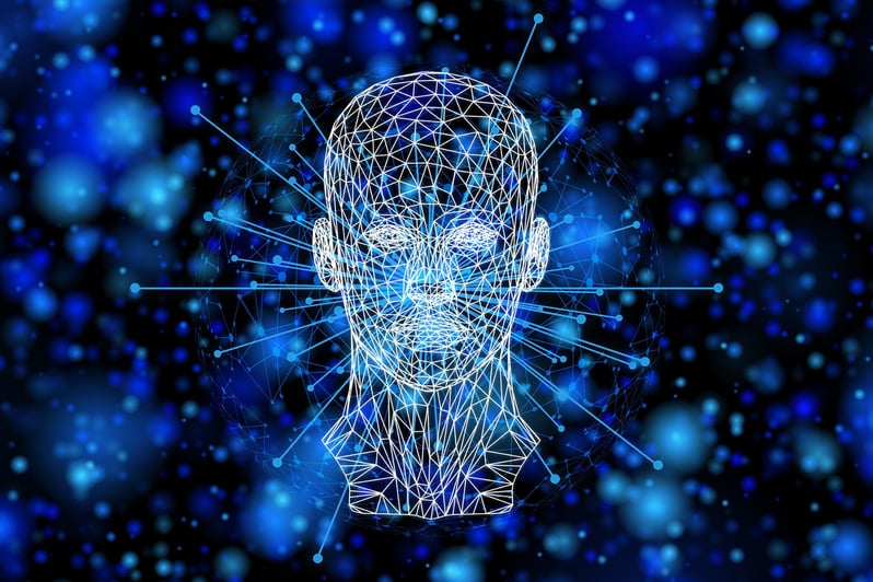 An AI face with biases and perceptions about information security