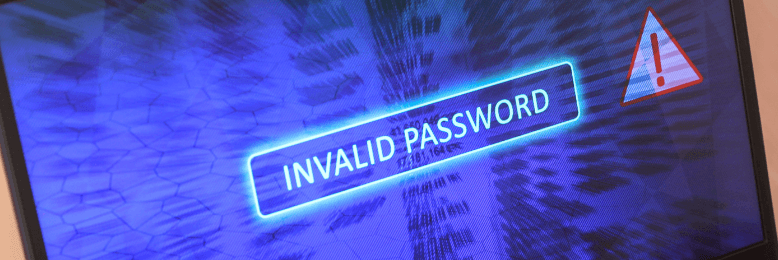Invalid password entered