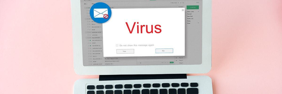 An email with a virus attachment