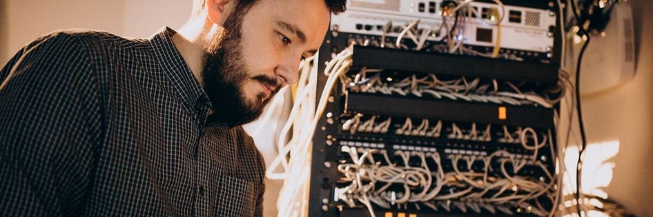 An IT technician planning the computer network