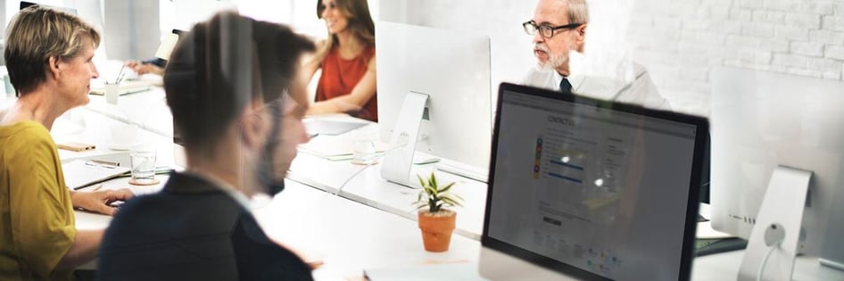 A productive team using technology