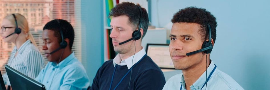 IT technicians on support call
