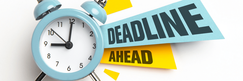 deadline ahead beside an alarm clock