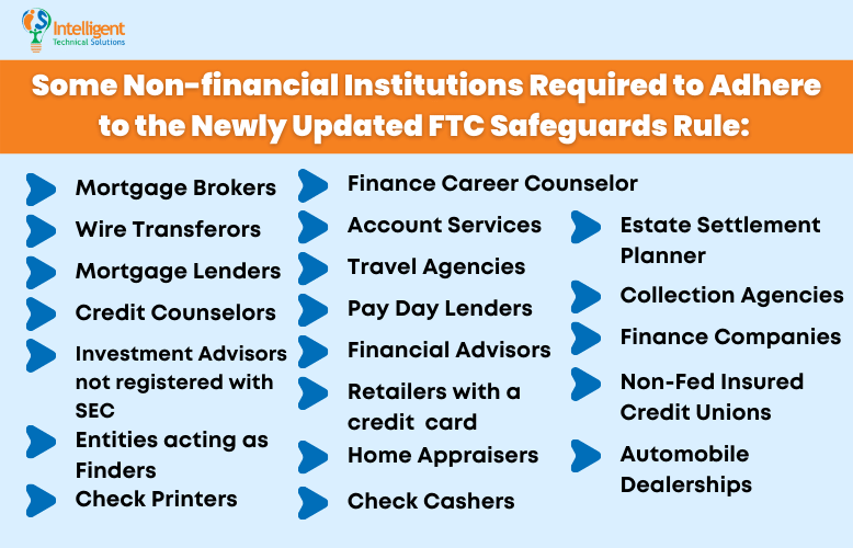 Some non-financial institutions required to adhere to the newly updated FTC safeguards rule