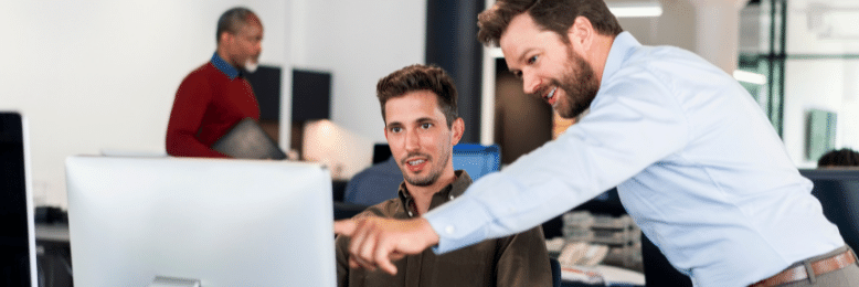 Technicians adjusting security settings