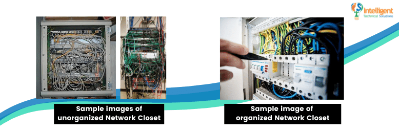 Unorganized and Organized Network Closets