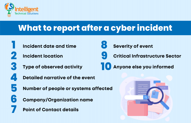 What to report after a cyber incident