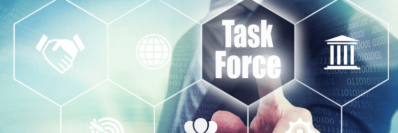 a finger pointing on a task force
