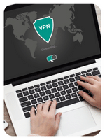 a laptop connected to a VPN