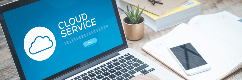 a laptop with cloud service provider