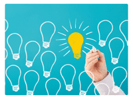 a person coloring in yellow a lightbulb
