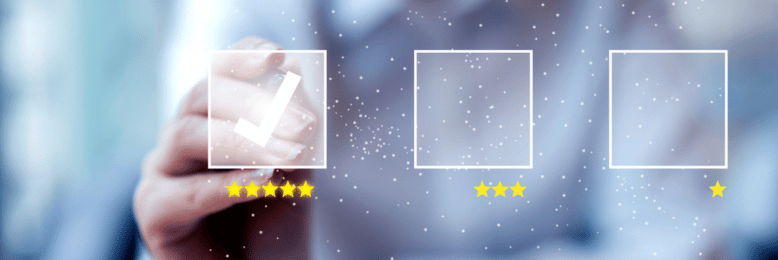 a person giving out 5 star ratings