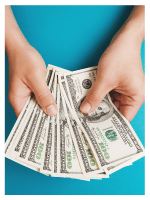 a person holding a lot of money