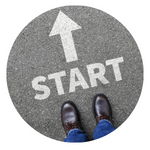 a person standing on the start line