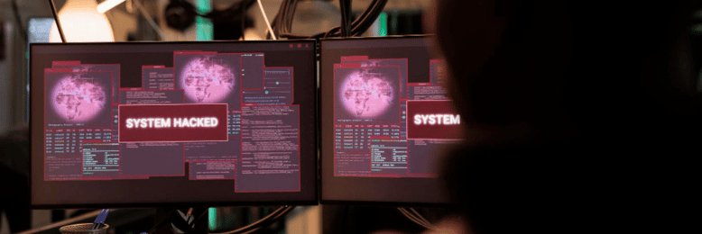 a person with system hacked