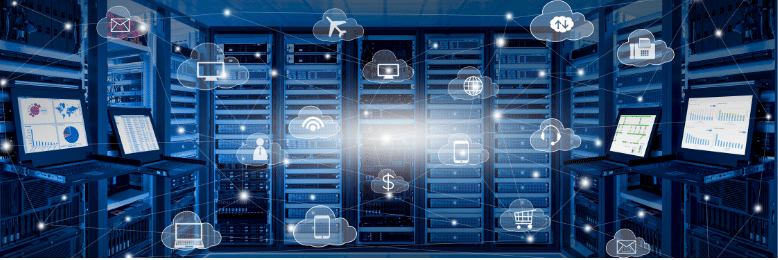 Data in a server room