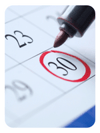 day 30 encircled in the calendar