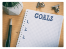 goals written on a notebook