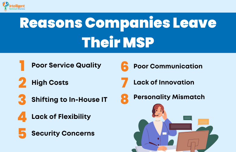 list of reasons companies leave their MSP