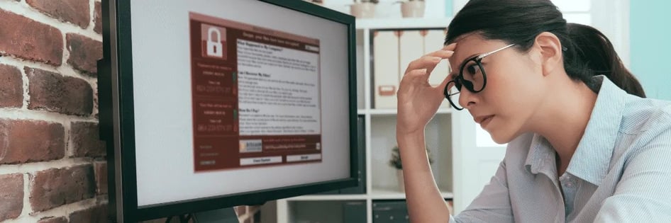 Stressed Employee After a Ransomware Attack