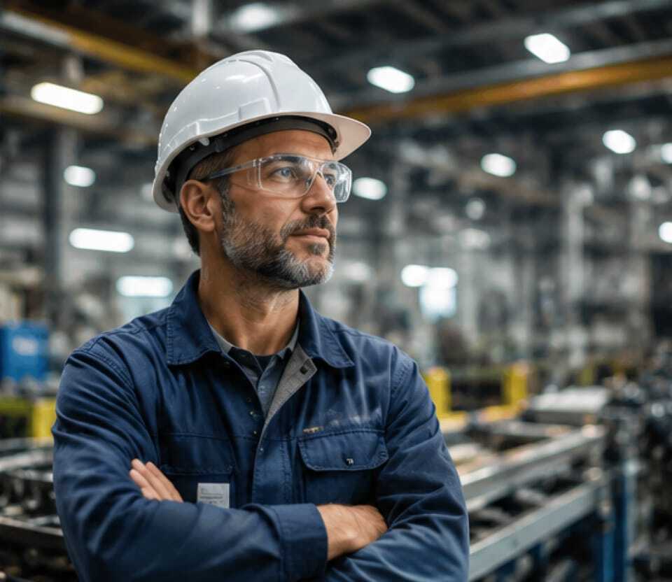Manufacturing engineer on the production floor