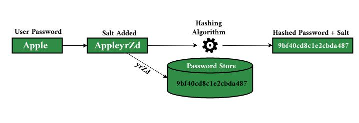 Salting and hashing password
