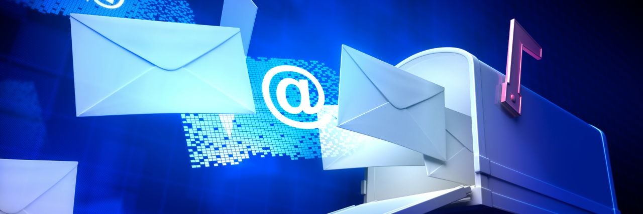 emails coming out a mailbox