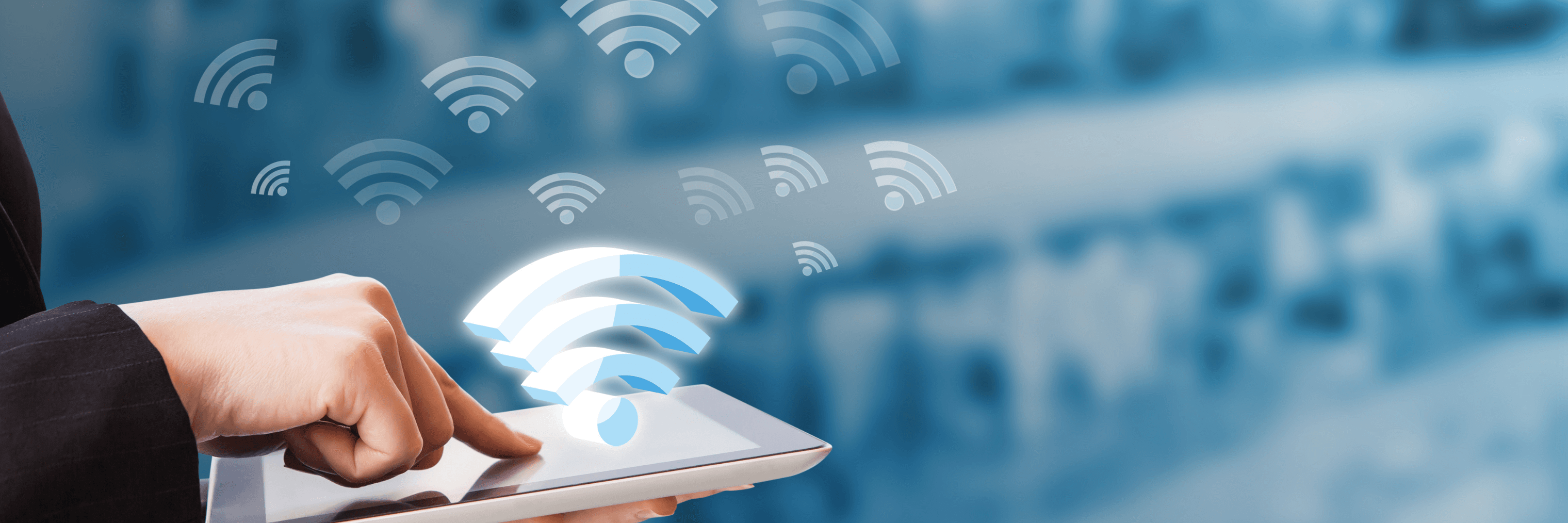 a tablet connected to the wifi