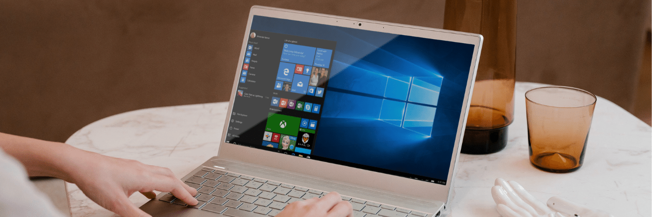 Windows 10 in a laptop