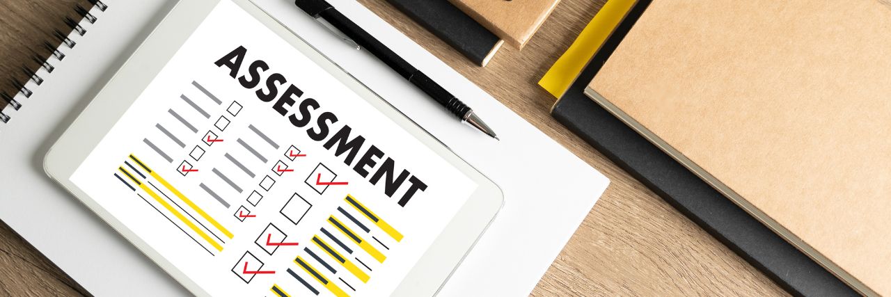 assessments being taken on top of a table