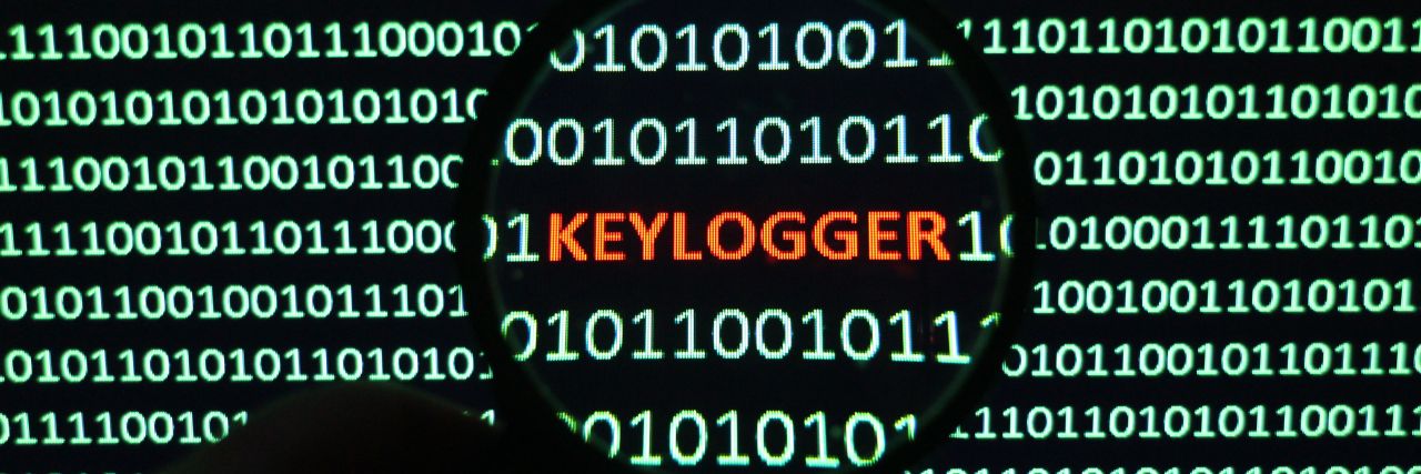 the word keylogger hidden among code magnified