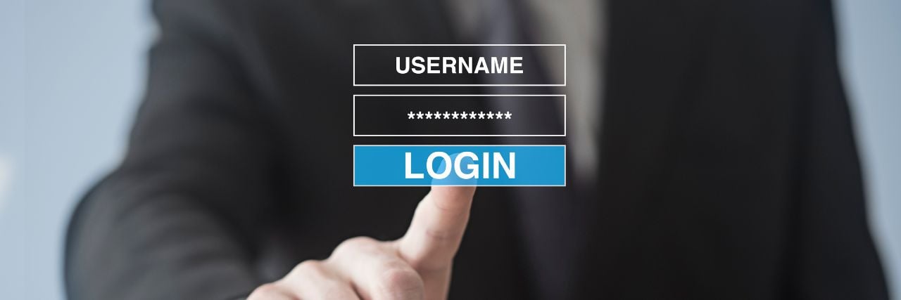 a person logging in using administrator login credentials