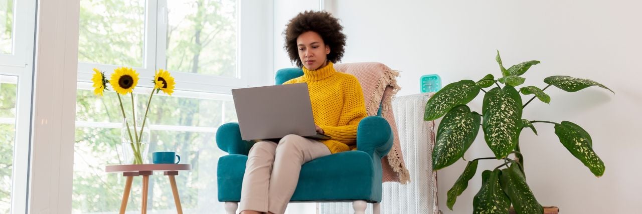 a person working from home encountering cybersecurity challenges