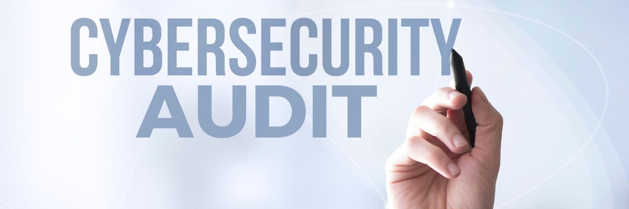 cybersecurity audit being written on glass