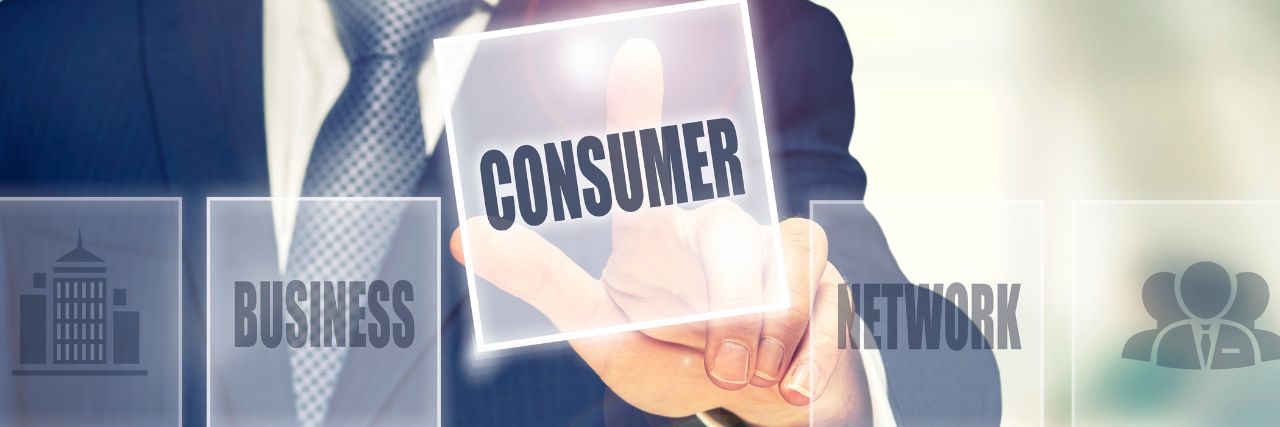 a person choosing consumer over business and network