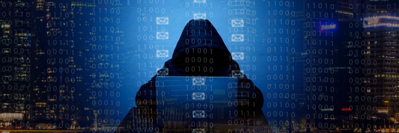 a cybercriminal on the process of doing a cyberattack