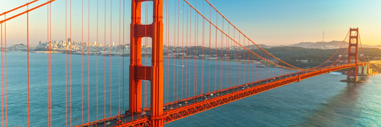 the Golden Gate bridge in the San Francisco Bay Area