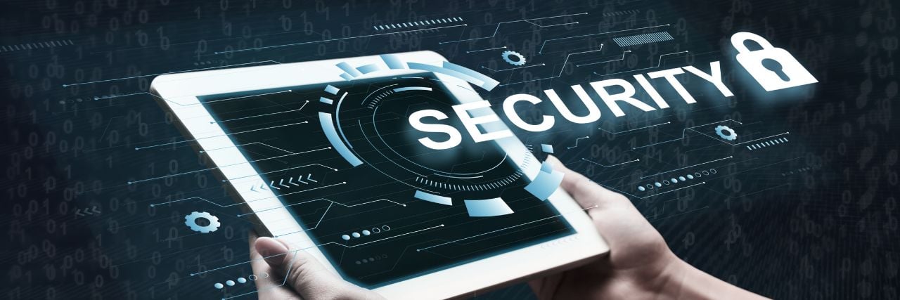 a cybersecurity awareness training happening in a tablet