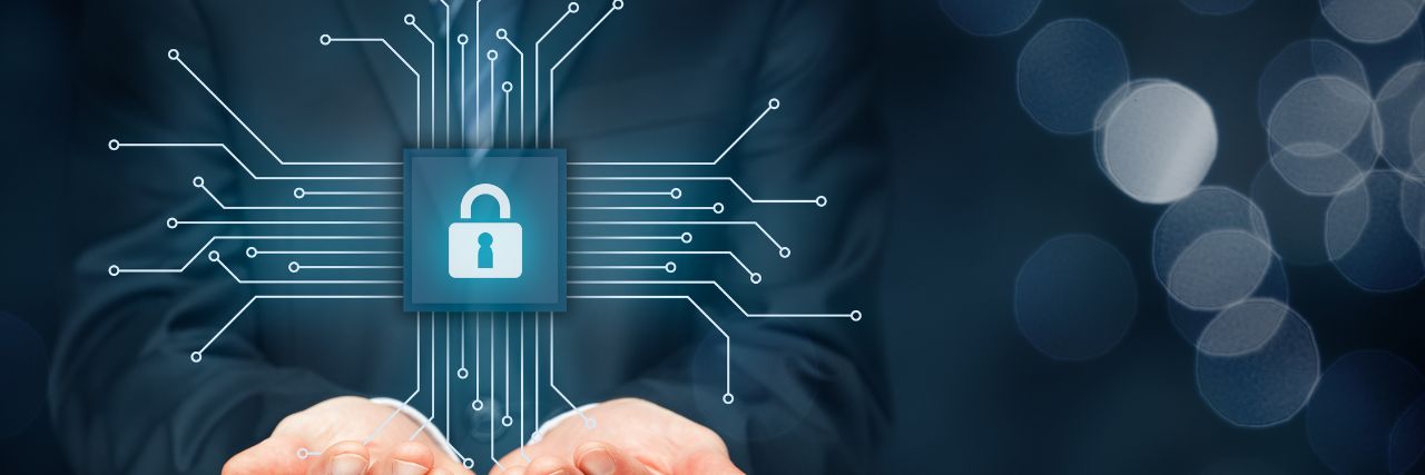 a person holding a cybersecurity network