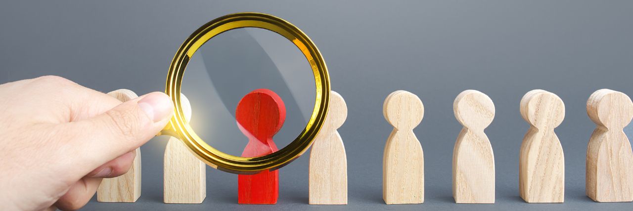 a magnifying glass isolating a threat